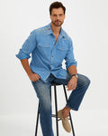 EMBROIDERED WASHED COTTON SHIRT