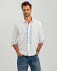 LINEN COTTON SERENITY EMBROIDERED SHIRT
