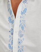 LINEN COTTON SERENITY EMBROIDERED SHIRT