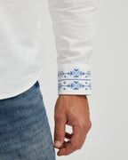 LINEN COTTON SERENITY EMBROIDERED SHIRT