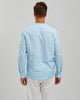 LINEN COTTON POPOVER SHIRT - BLUE