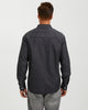 VINTAGE WASHED COTTON WESTERN SHIRT - BLACK