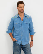 EMBROIDERED WASHED COTTON SHIRT