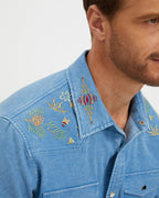 EMBROIDERED WASHED COTTON SHIRT
